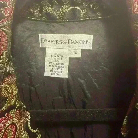 Vintage Drapers & Damons Paisley Blazer size:12 - Picture 3 of 4